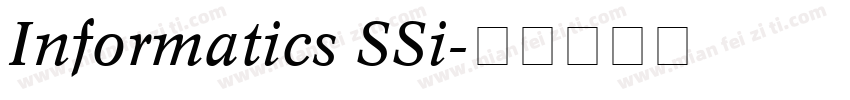 Informatics SSi字体转换